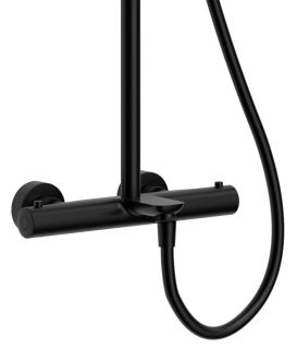 Душевая стойка Raiber Graceful RPB-007 с термостатом чёрный матовый